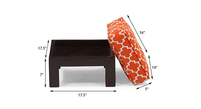 Caffino Coffee Table Set(Ebony&Morocco Lattice Rust)
